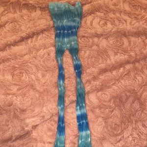 Blue tie dyed girls tights